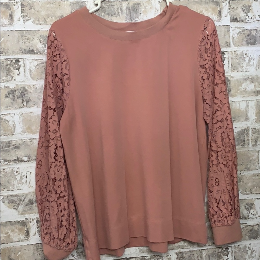 Blush pink lace top